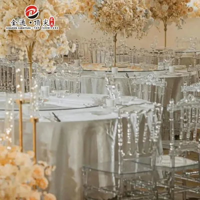 Resina acrílica de plástico Kd Design Crystal Phoenix Event Boda Silla Chiavari